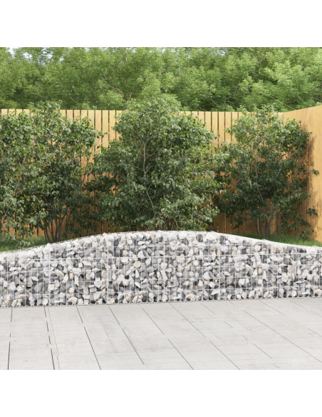 Cesto Gabbione ad Arco 400x30x40/60 cm Ferro Zincato