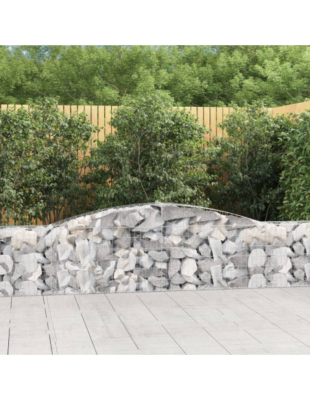 Cesto Gabbione ad Arco 400x30x60/80 cm Ferro Zincato