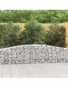 Cesto Gabbione ad Arco 400x30x60/80 cm Ferro Zincato
