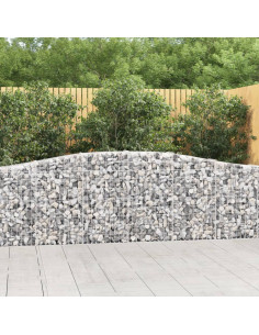 Cesto Gabbione ad Arco 400x30x80/100 cm Ferro Zincato
