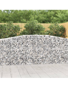 Cesto Gabbione ad Arco 400x50x100/120 cm Ferro Zincato