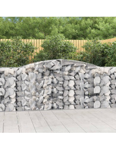Cesto Gabbione ad Arco 400x50x100/120 cm Ferro Zincato