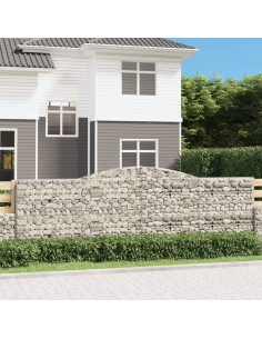 Cesto Gabbione ad Arco 400x50x120/140 cm Ferro Zincato