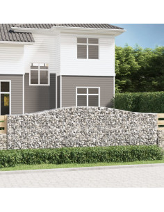 Cesto Gabbione ad Arco 400x50x120/140 cm Ferro Zincato