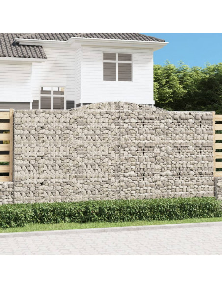 Cesto Gabbione ad Arco 400x50x200/220 cm Ferro Zincato