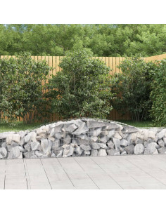 Cesto Gabbione ad Arco 400x50x40/60 cm Ferro Zincato