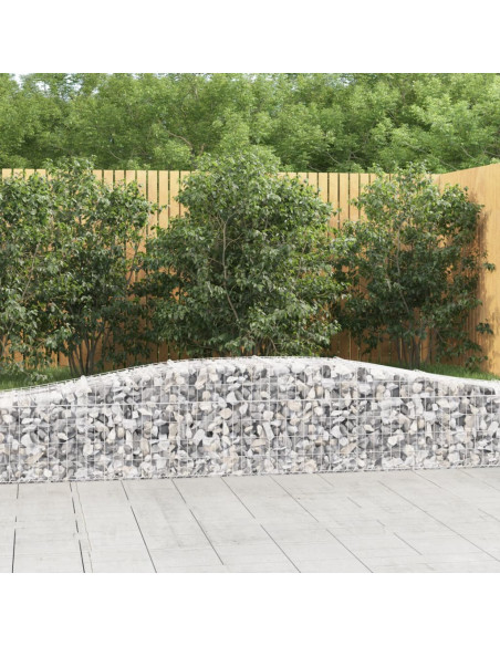 Cesto Gabbione ad Arco 400x50x40/60 cm Ferro Zincato