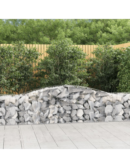 Cesto Gabbione ad Arco 400x50x60/80 cm Ferro Zincato