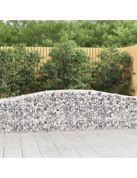 Cesto Gabbione ad Arco 400x50x60/80 cm Ferro Zincato