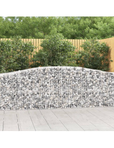 Cesto Gabbione ad Arco 400x50x80/100 cm Ferro Zincato