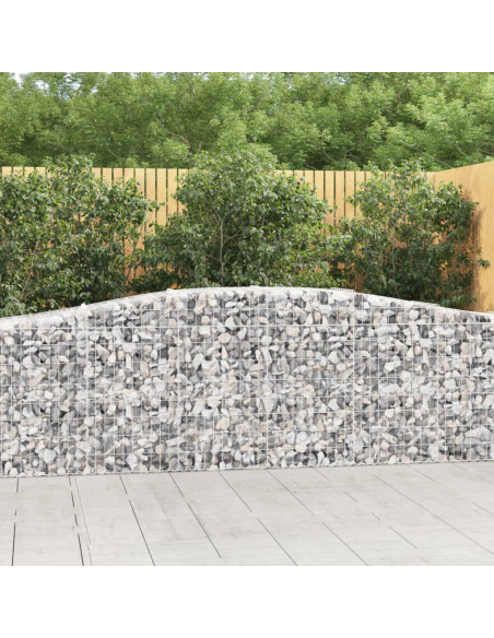 Cesto Gabbione ad Arco 400x50x80/100 cm Ferro Zincato