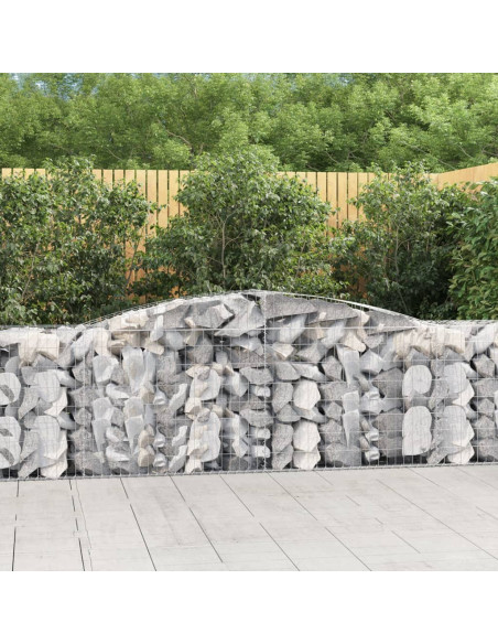 Cesto Gabbione ad Arco 400x50x80/100 cm Ferro Zincato