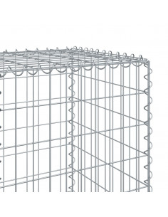 Cesto Gabbione con Copertura 1000x50x150 cm in Ferro Zincato