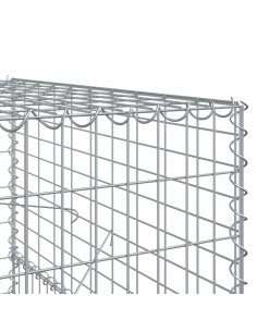 Cesto Gabbione con Copertura 1100x100x150 cm in Ferro Zincato