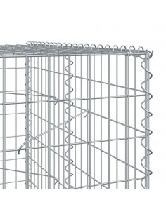 Cesto Gabbione con Copertura 1100x100x200 cm in Ferro Zincato