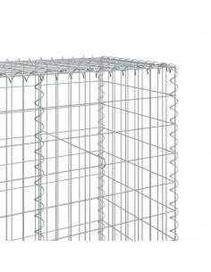 Cesto Gabbione con Copertura 1100x50x200 cm Ferro Zincato