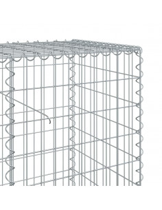 Cesto Gabbione con Copertura 1200x50x100 cm in Ferro Zincato