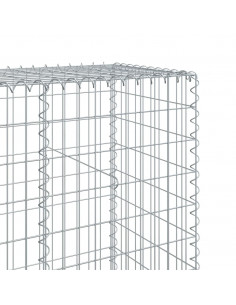 Cesto Gabbione con Copertura 1200x50x200 cm in Ferro Zincato
