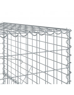 Cesto Gabbione con Copertura 200x100x150 cm in Ferro Zincato