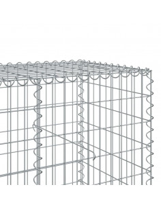 Cesto Gabbione con Copertura 450x100x100 cm in Ferro Zincato