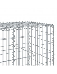 Cesto Gabbione con Copertura 700x100x100 cm in Ferro Zincato