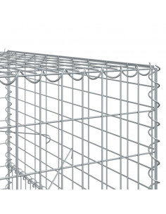 Cesto Gabbione con Copertura 700x100x150 cm in Ferro Zincato