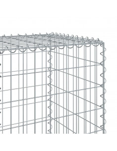 Cesto Gabbione con Copertura 800x50x150 cm in Ferro Zincato
