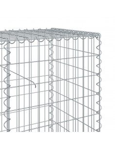 Cesto Gabbione con Copertura 900x50x100 cm in Ferro Zincato