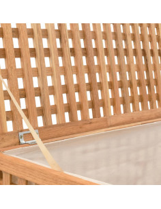 Cesto per Biancheria 77,5x37,5x46,5 cm in Legno Massello di Noce