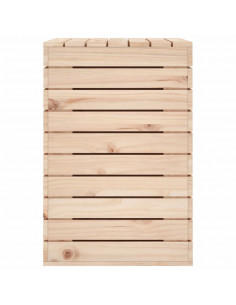Cesto per Bucato 88,5x44x66 cm Legno Massello Pino