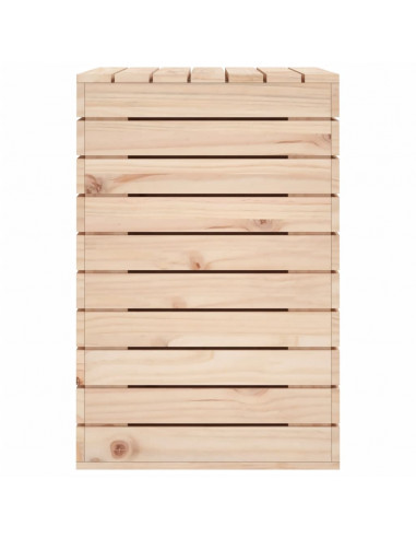 Cesto per Bucato 88,5x44x66 cm Legno Massello Pino