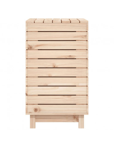 Cesto per Bucato 88,5x44x76 cm Legno Massello Pino