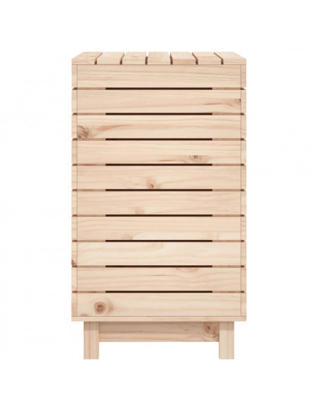 Cesto per Bucato 88,5x44x76 cm Legno Massello Pino