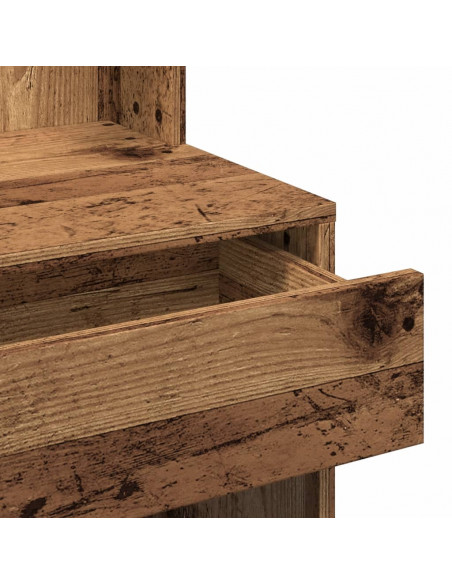 Toeletta con LED Legno Antico 60x40x140 cm