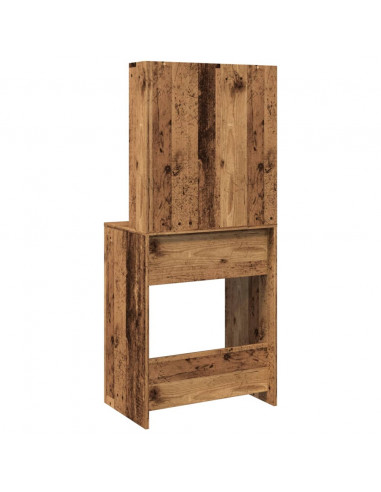 Toeletta con LED Legno Antico 60x40x140 cm