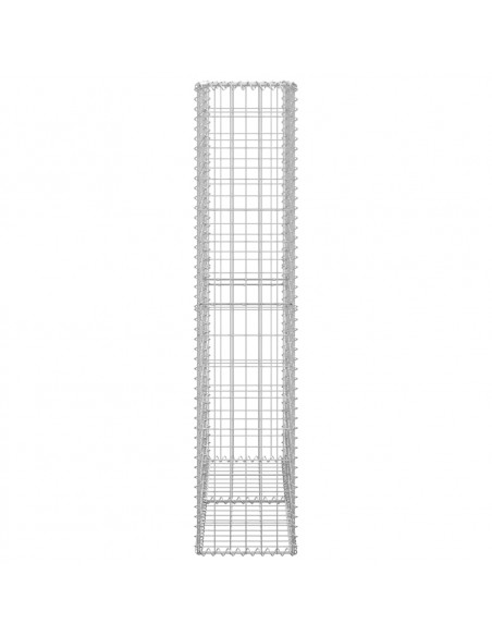 Cesto Gabbione con Coperchio in Filo Zincato 150 x 100 x 30 cm