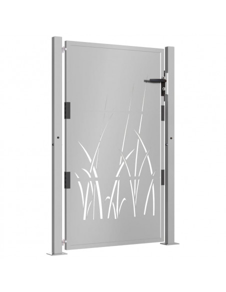 Cancello da Giardino 105x130 cm in Acciaio Corten Design Erba