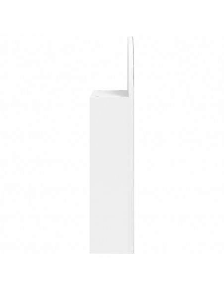 Armadietto Bagno con Specchio e LED ad Arco Bianco 42x13x70 cm