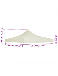 Tetto per Tendone per Feste 3x3 m Crema