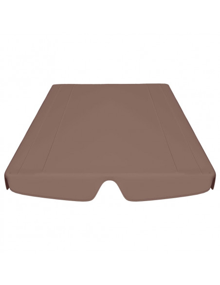 Baldacchino per Dondolo Giardino Marrone 150/130x105/70 cm