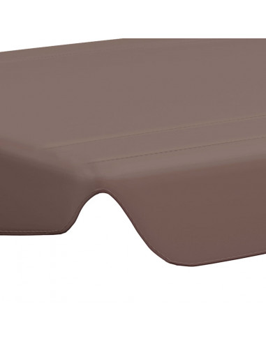 Baldacchino per Dondolo Giardino Marrone 150/130x105/70 cm