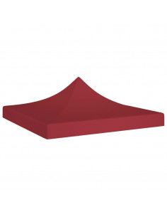 Tetto per Tendone per Feste 3x3 m Rosso Borgogna 270 g/m² 2