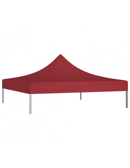 Tetto per Tendone per Feste 3x3 m Rosso Borgogna 270 g/m²