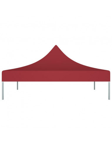Tetto per Tendone per Feste 3x3 m Rosso Borgogna 270 g/m²