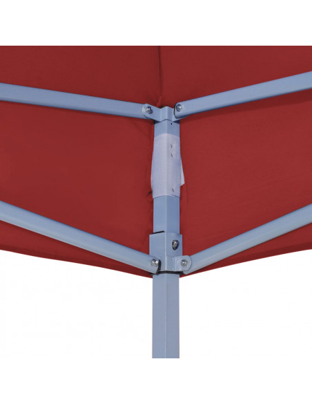 Tetto per Tendone per Feste 3x3 m Rosso Borgogna 270 g/m²