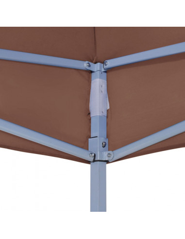 Tetto per Tendone per Feste 3x3 m Marrone 270 g/m²