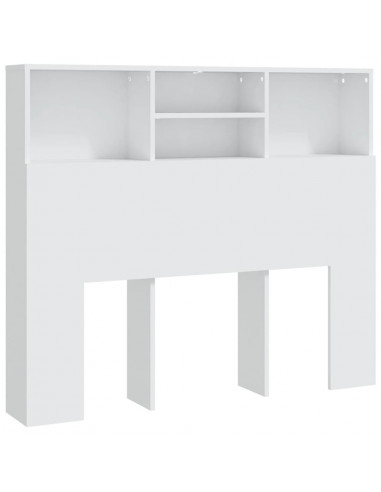 Testiera con Contenitore Bianco 120x19x103,5 cm