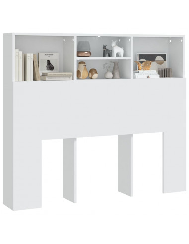 Testiera con Contenitore Bianco 120x19x103,5 cm