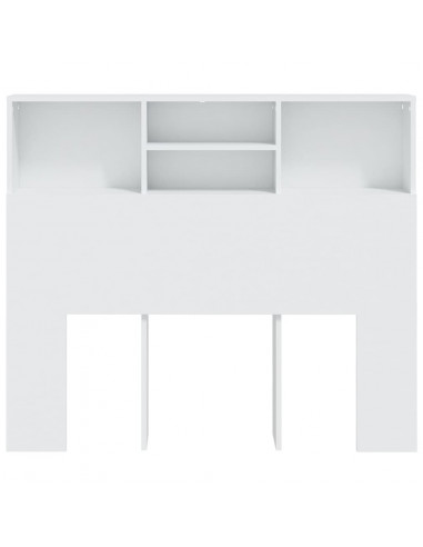 Testiera con Contenitore Bianco 120x19x103,5 cm