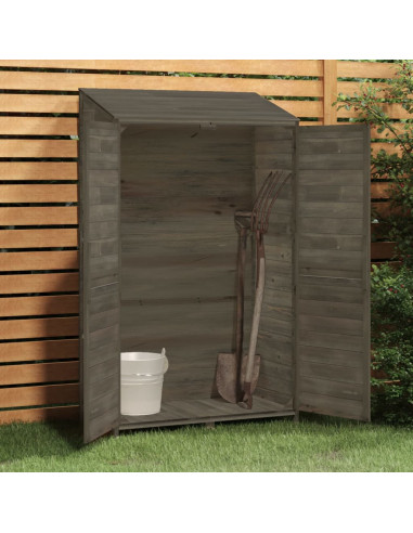 Capanno Giardino Antracite 102x52x174,5 cm Legno Massello Abete